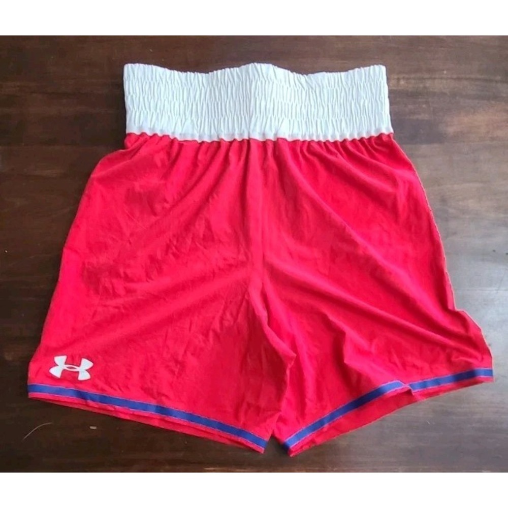 Under Armour Men's Boxing Shorts SAMPLE Red White Large NWT